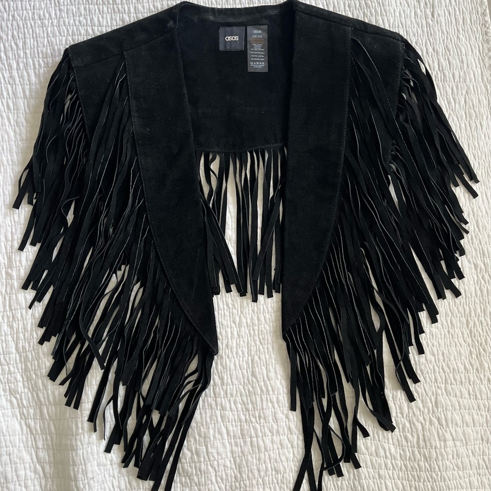 ASOS Leather Fringe Vest